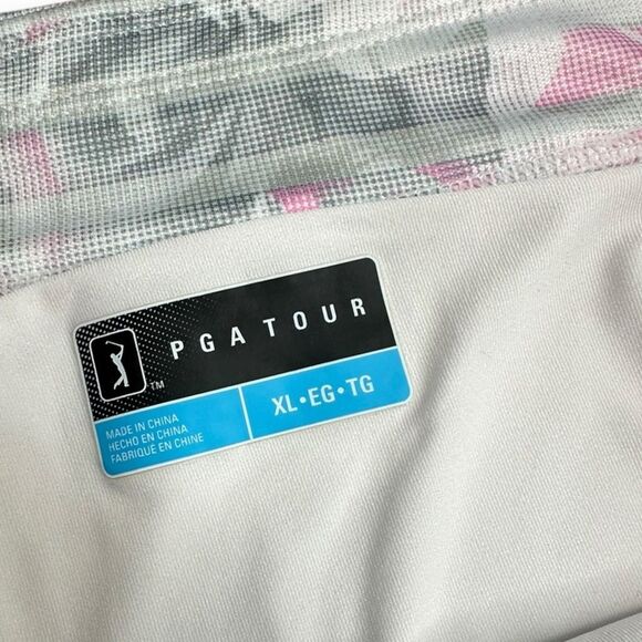 PGA TOUR Women’s Gray Pink Asymmetrical Sunflux Knit Skort with Contour Waist Si - Picture 4 of 8